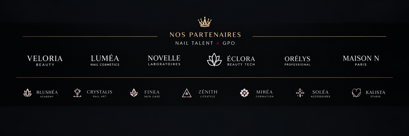 Nos partenaires · Nail Talent × GPO